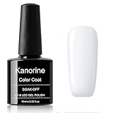 KANORINE UV/LED Weißer Farbe Gel Nagellack Soak Off Nail Gel Polish Farbgel Nagelgel Nudefarben Weißer 10ml