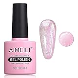 AIMEILI UV Gel Nagellack Glitzer Rosa Jelly...