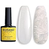 BURANO Pearl Gel Nagellack, Meerjungfrau Glitter Gel Polish Zeichnung Gel Nagellack, Shell Faden Nagel Gel Shimmer Gel für Heimwerker-Anwendung Salon (Weiß)