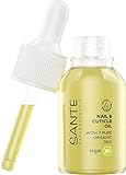 SANTE Naturkosmetik Nail & Cuticle Oil, Nagelpflegeöl, Pflege für Nägel & Nagelhaut, Mit Bio-Ölen & Vitamin E, Vegan, 15 ml