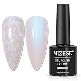 MIZHSE Gel Nagellack Pearl Effect UV Nagellack Weiß UV Gel...