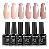 GZMAYUEN Nude Pink Nagellack Schellack Set 6 Farben...