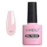 AIMEILI UV LED Gellack ablösbarer Gel Nagellack Gel Nail Polish - Clear Rose Nude (022) 10ml