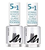 Manhattan Last und Shine Base Coat, Nr.001 Clear, 2er Pack...