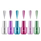 6Farben Nagellack Set - Metallic Spiegeleffekt Nagellack,...