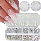 4 Boxen Nail Art Strasssteine für Nägel Flatback...