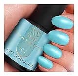 SHAYENNE MADE in GERMANY Shellac Gel Nagellack 15 ml für UV LED Lampe | 41 Light Turquoise Türkis | Gel Nail Polish for UV Nail Lamp | LED Nagel Lack Gellack Nagelgel