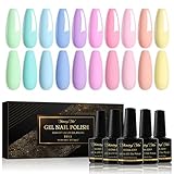 Shining She UV Nagellack Set, 10 Farben Pastell Frühling...