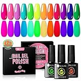 UR SUGAR UV Nagellack Neon 12Farben Gel Nagellack Set Blau...