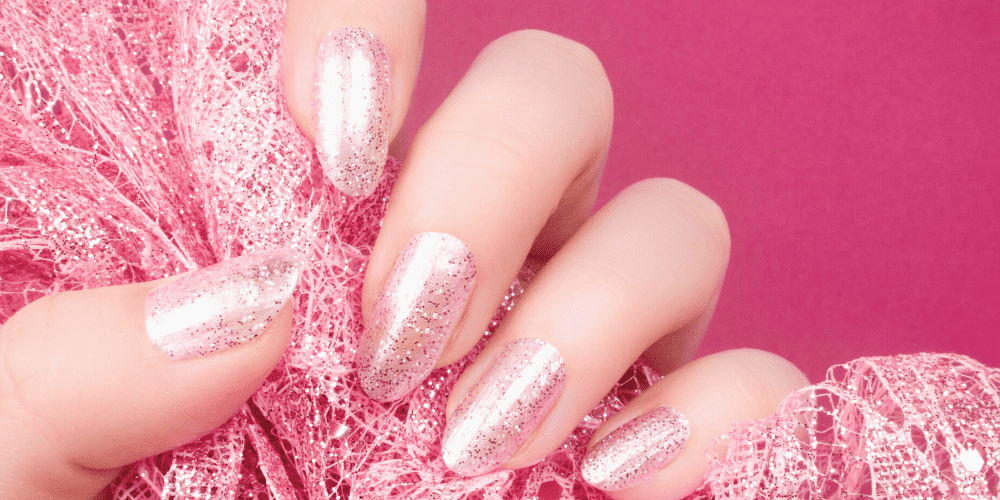 Champagne Frosted Nails